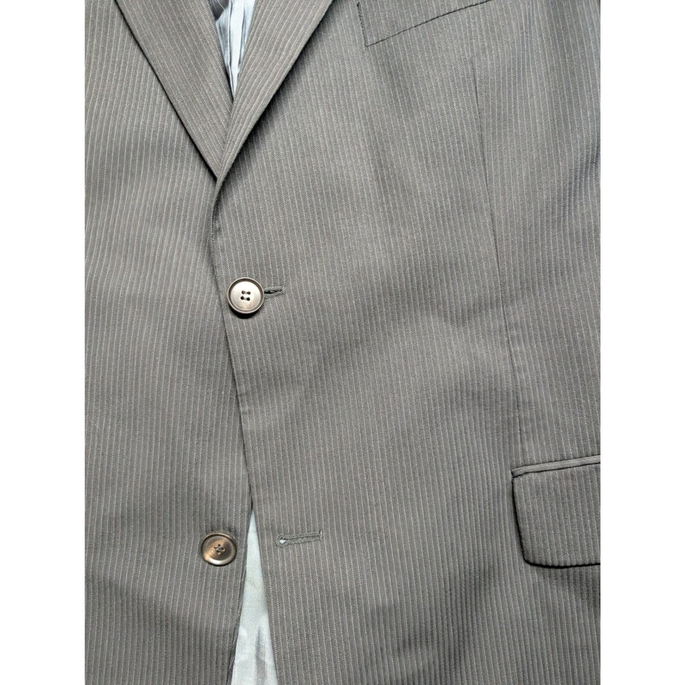 Hugo Boss Blazer Mens Charcoal Pinstripe Two Button Pasolini Movie Jacket 46R - Picture 4 of 16